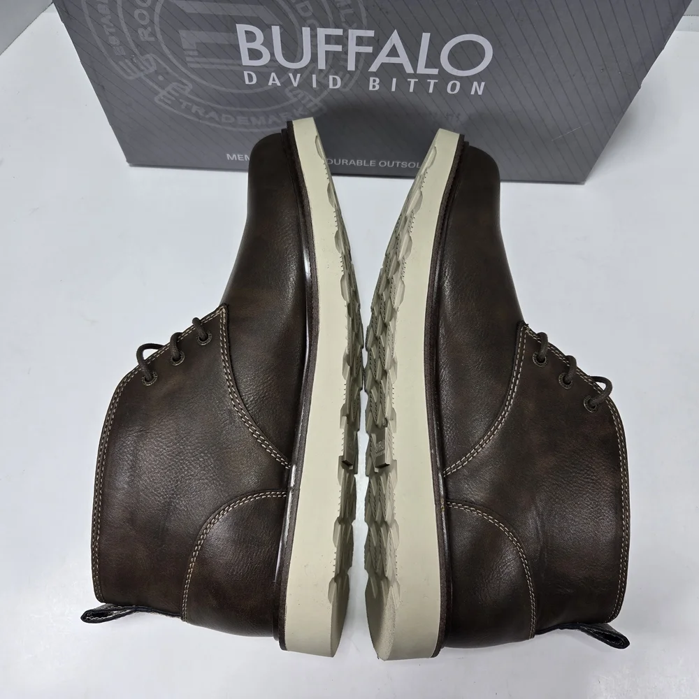 Buffalo David Bitton Men's Brown Chukka Boots Memory Foam Men's Size 13.